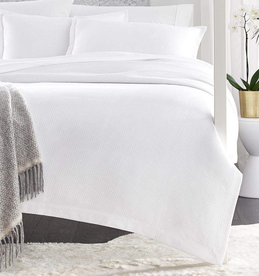 Perrio White Coverlets & Shams by Sferra | Fig Linens
