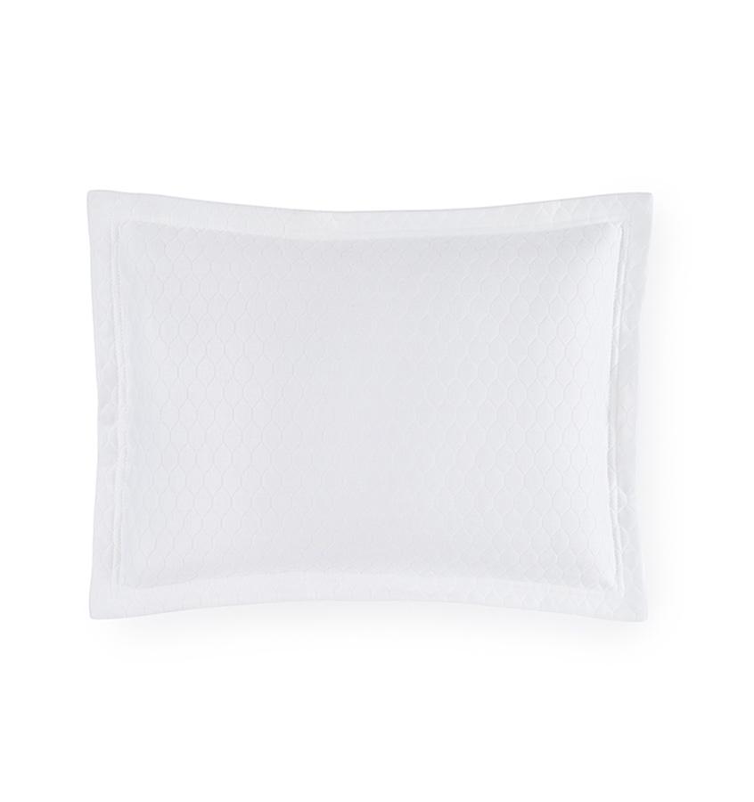 Favo Pillow Sham in White by Sferra | Fig Linens and Home - White Pique Matelasse