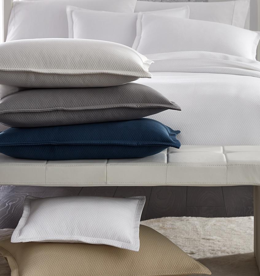 Perrio Ivory Coverlets & Shams by Sferra | Fig Linens - Shams