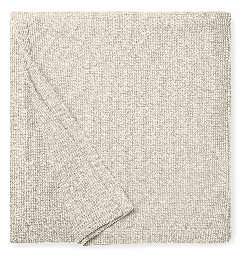Talida Ivory Wool Blanket by Sferra | Fig Linens - Ivory wool blanket