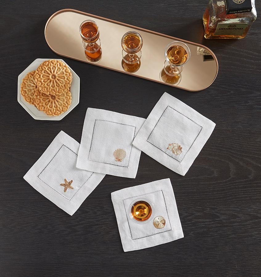 Beachcomber Cocktail Napkins by Sferra | Fig Linens and Home