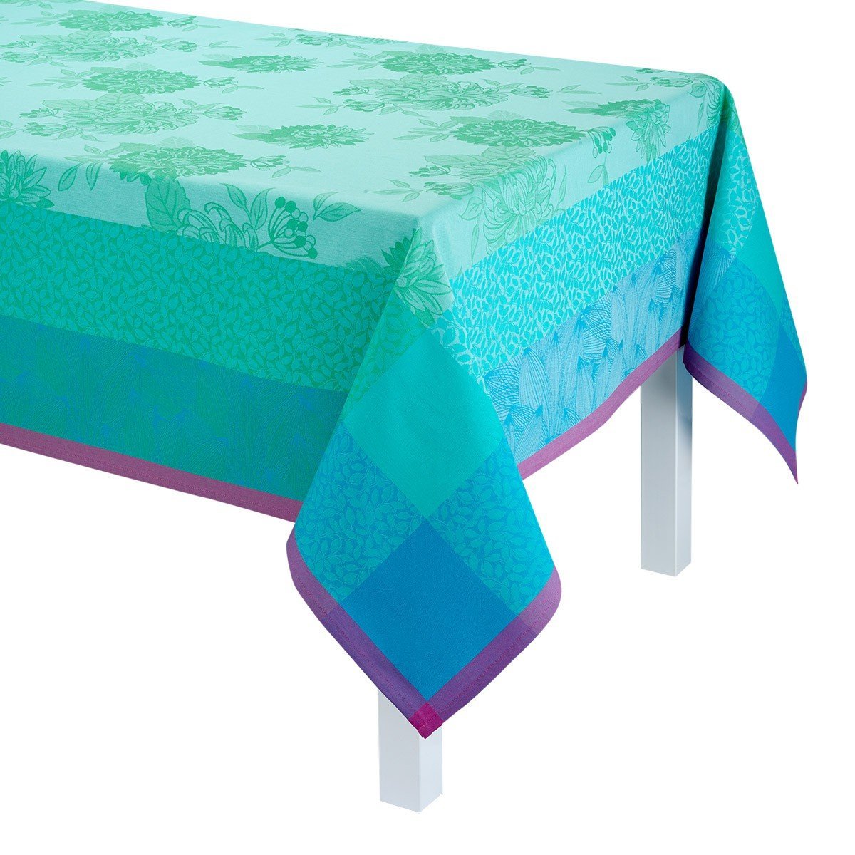 Le Jacquard Français Table Linen Parfums De Bagatelle Fig Linens Turquoise Tablecloth