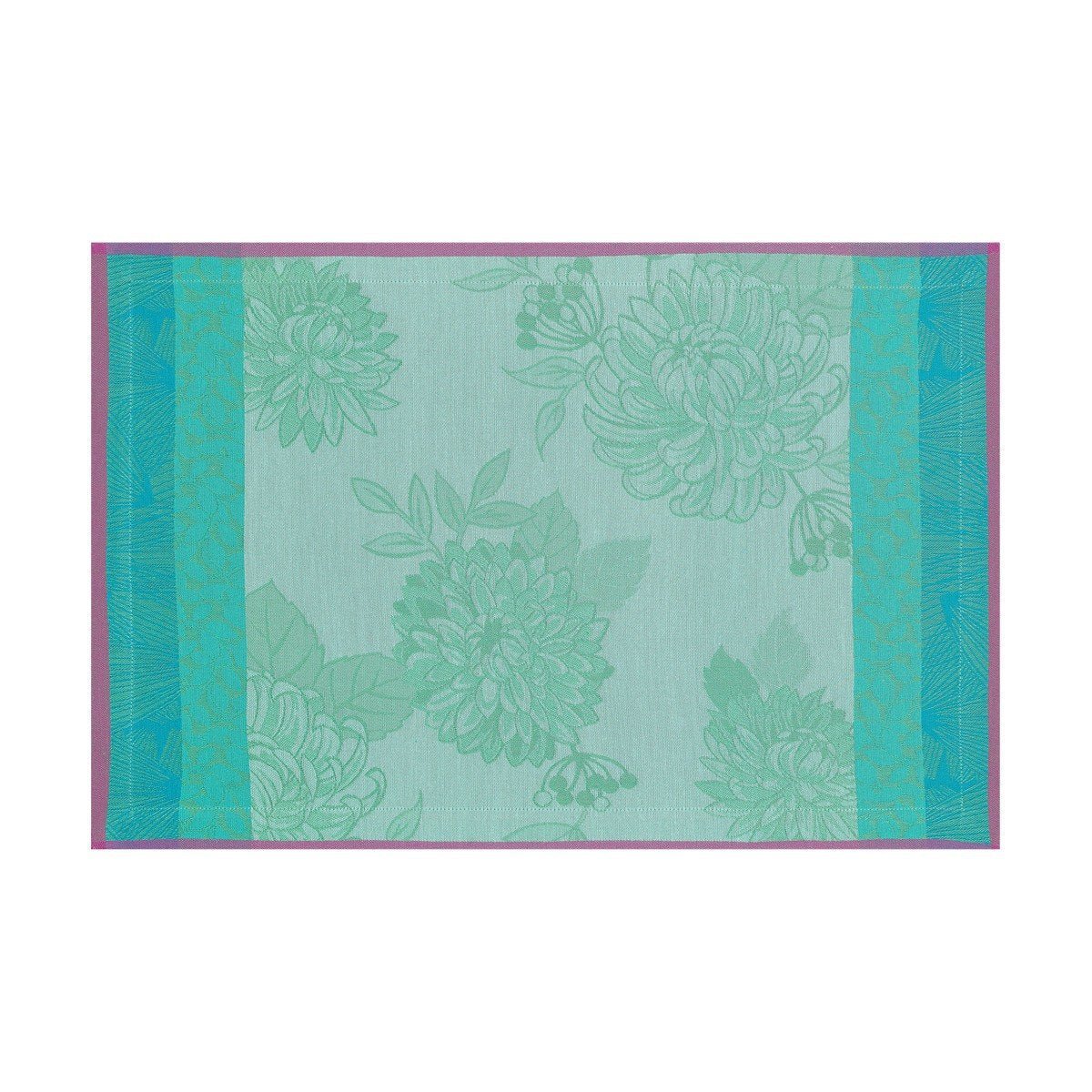 Le Jacquard Français Table Linen Parfums De Bagatelle Fig Linens Turquoise placemat