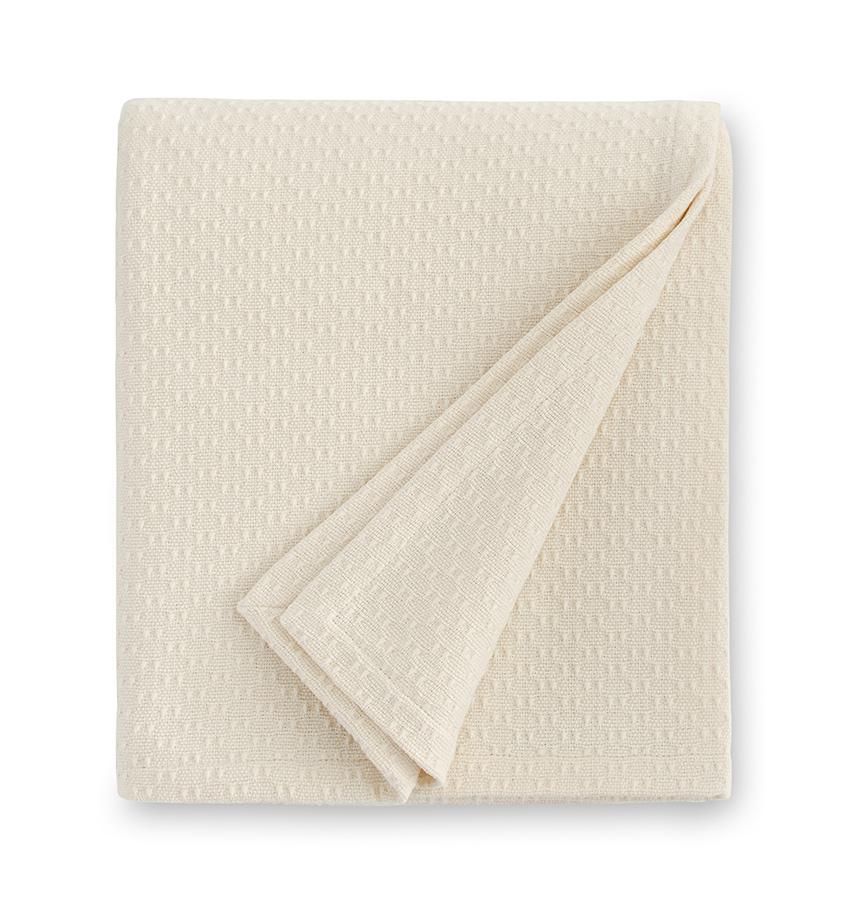 Corino Ivory Cotton Blanket by Sferra | Fig Linens and Home - Ivory Cotton blanket