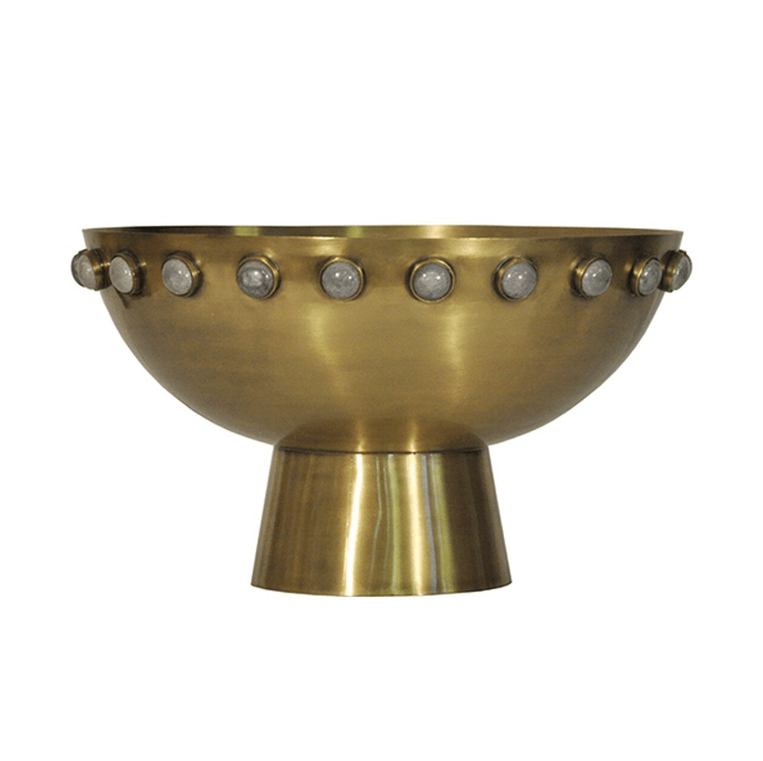 Harvey Antique Brass Decorative Bowl by Worlds Away | Fig Linens and Home
