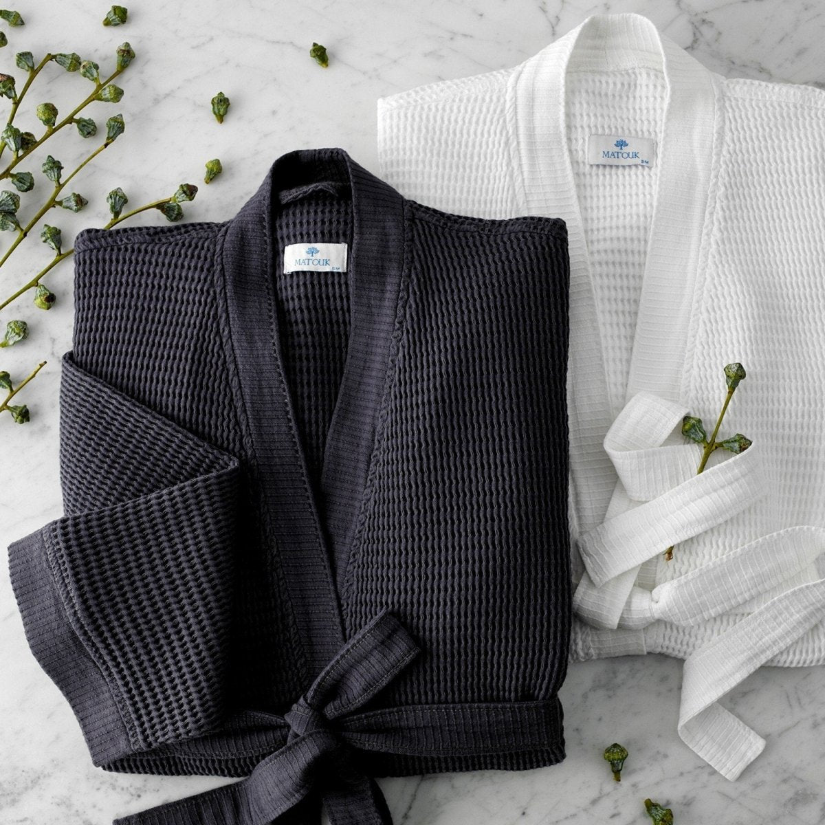 Matouk Kiran Bathrobes | Matouk Robe in Turkish Waffle Cotton and Bamboo