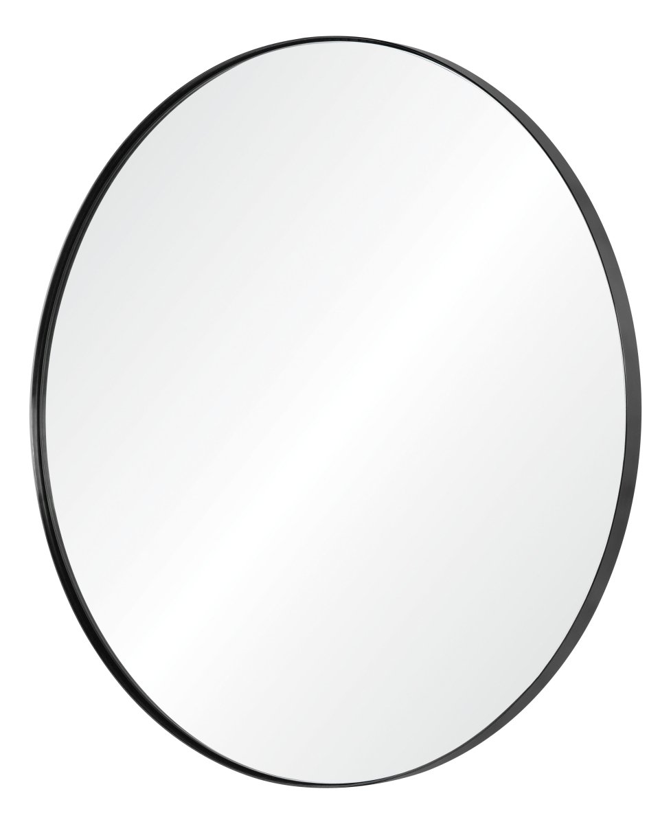 Black Nickel Round Mirror by Mirror Image Home| Fig Linens