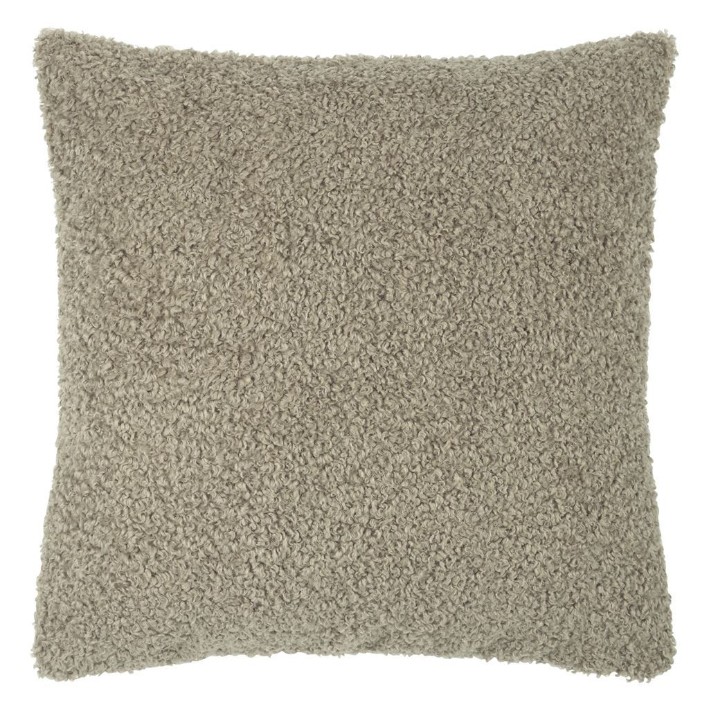 Front - Merelle Natural Faux Fur Pillow by Designers Guild | Fig Linens