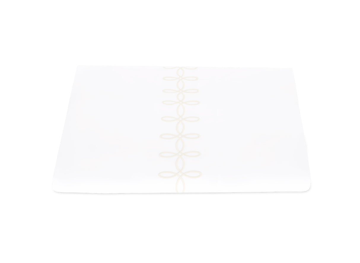 Duvet Cover- Gordian Knot Cream Percale Bedding by Matouk at Fig Linens and Home