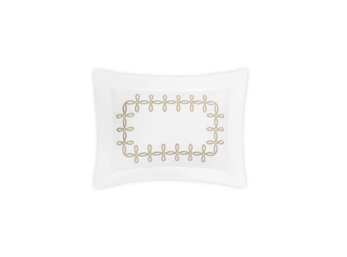 Boudoir Sham - Gordian Knot Truffle Percale Bedding by Matouk at Fig Linens and Home