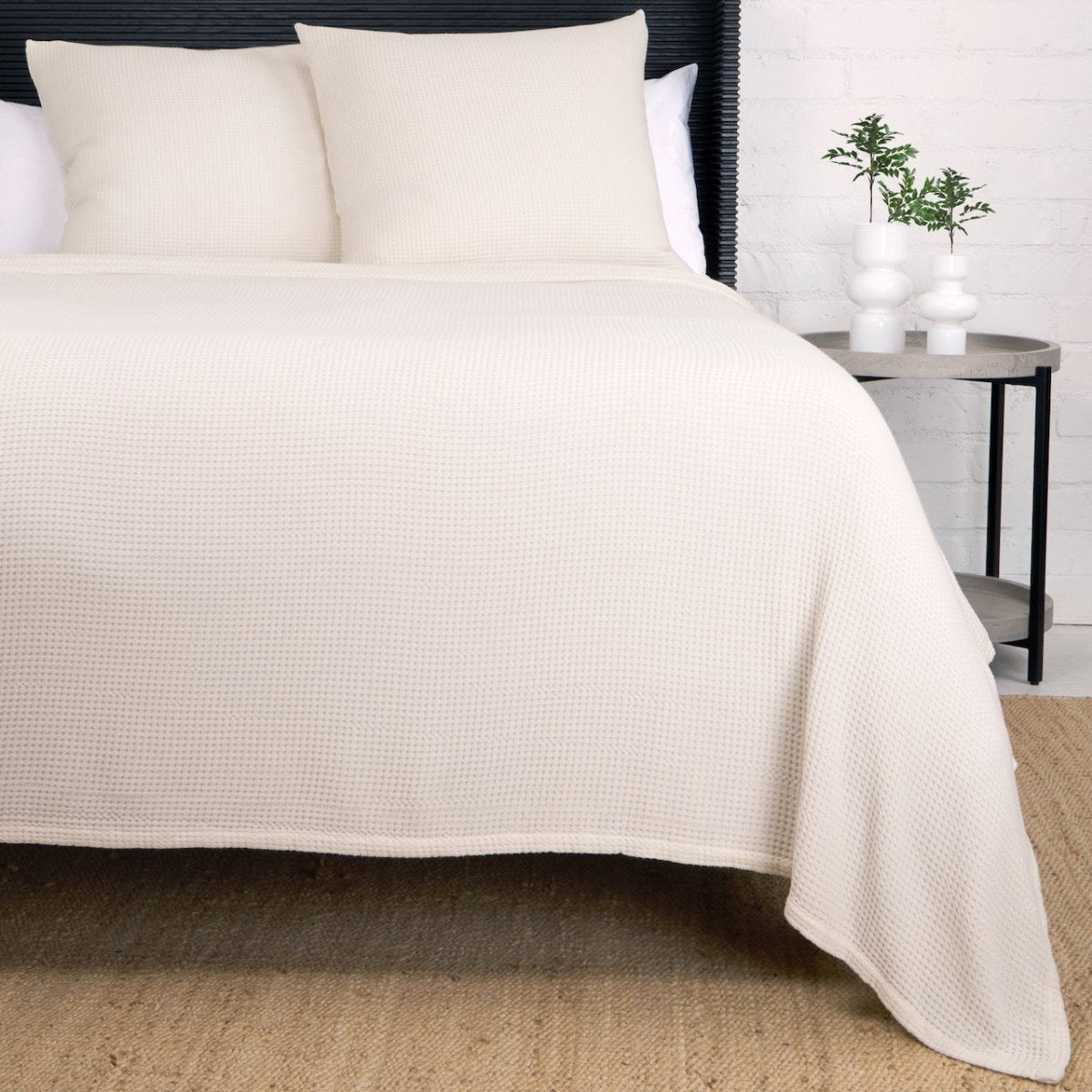 Queen Blanket - Balboa Ivory Blanket - Pom Pom at Home at Fig Linens & Home