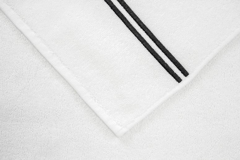 Frette Hotel Classic Bath Towels -Grey Stitching 2 Rows| Fig Linens