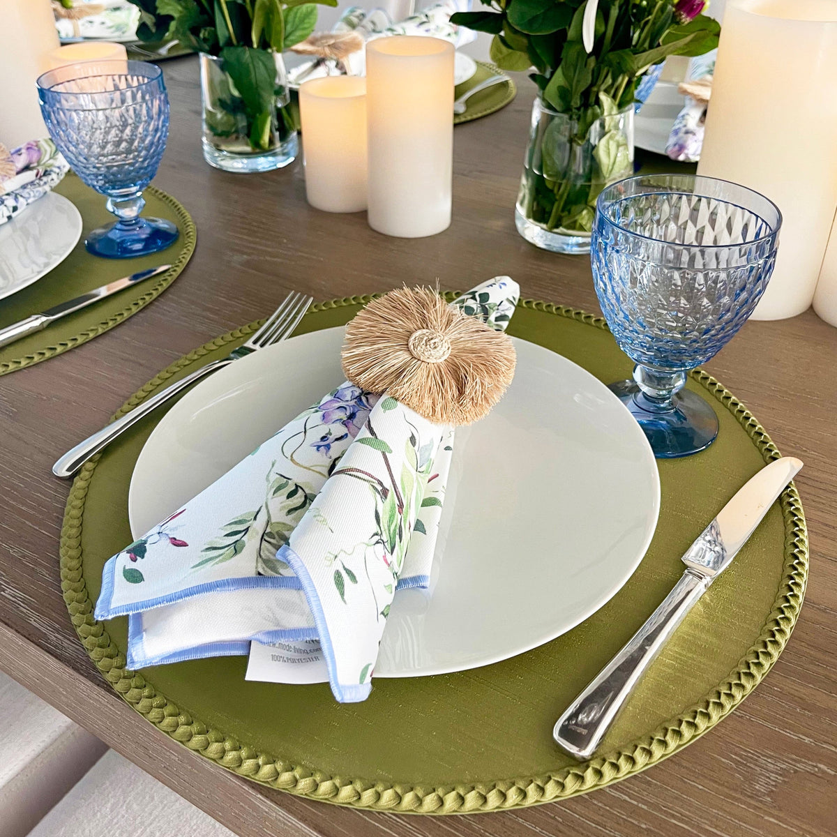 Lexington Gold Placemat Lifestyle | Mode Living at Fig Linens and Home