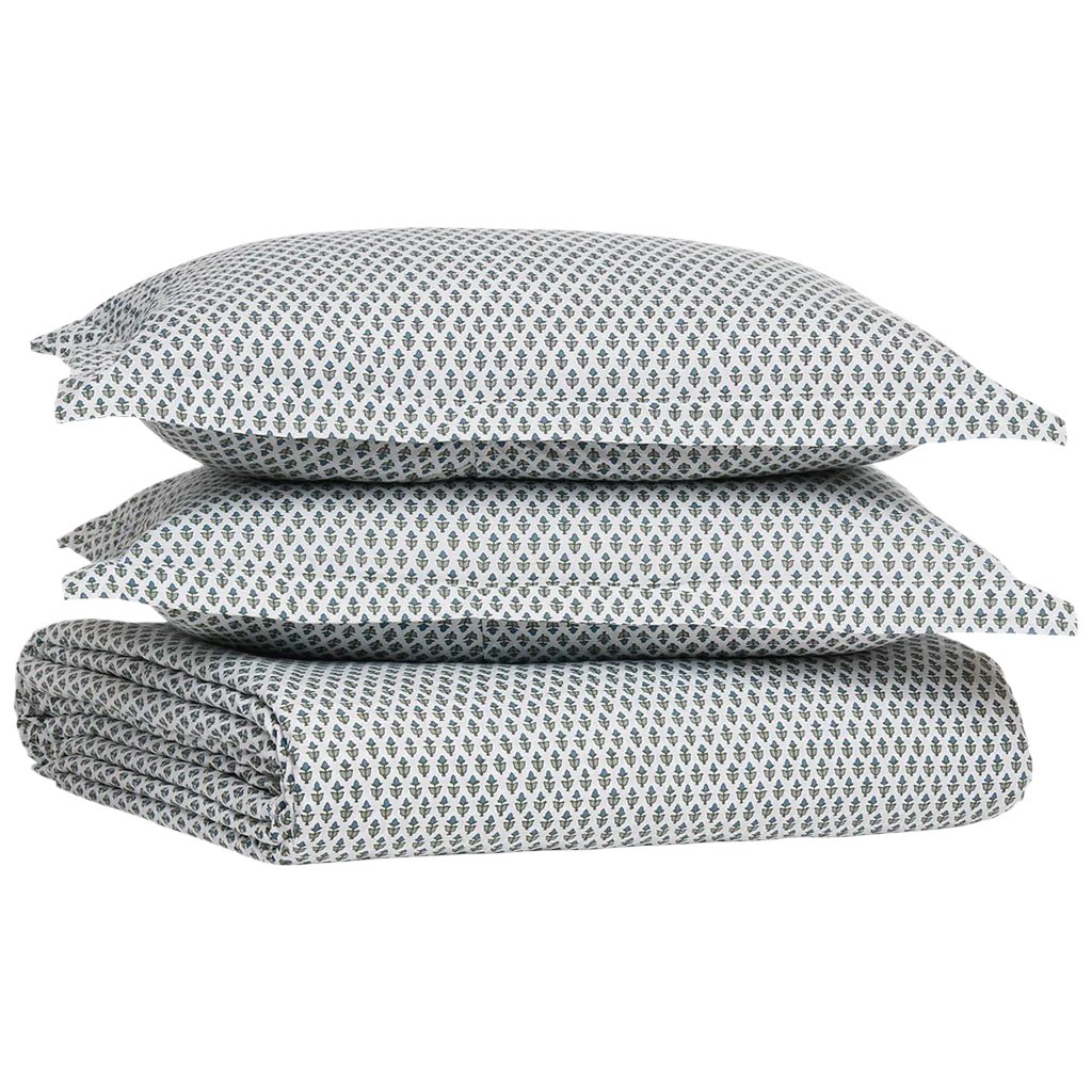 John Robshaw Cala Sage Duvet Cover and Shams | Fig Linens and Home