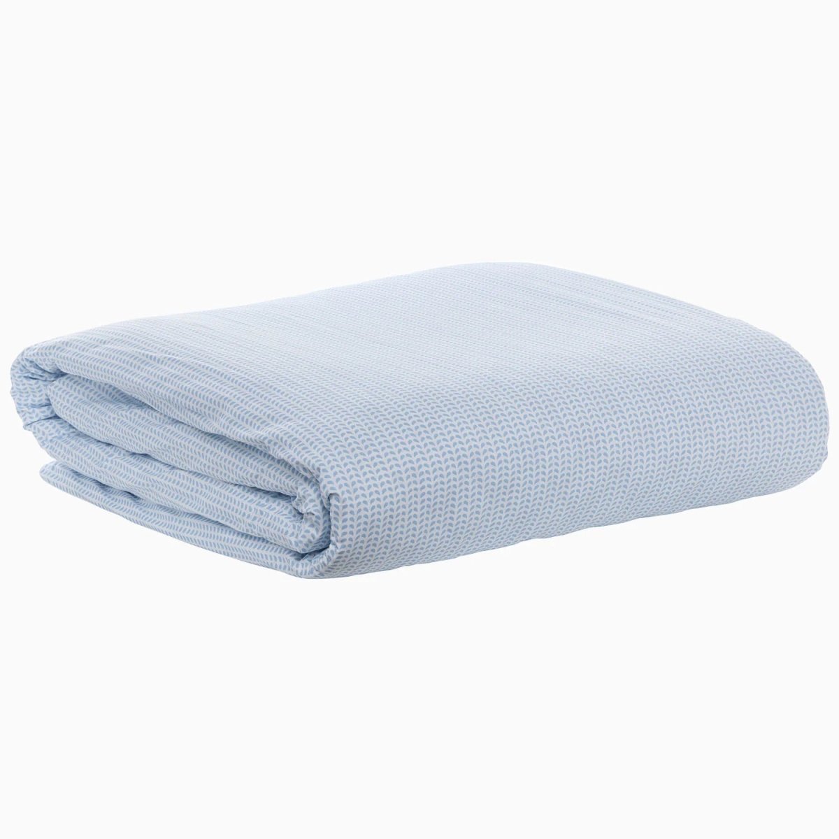 Duvet Cover Folded | John Robshaw Cinde Light Indigo Blue Bedding at Fig Linens and Home