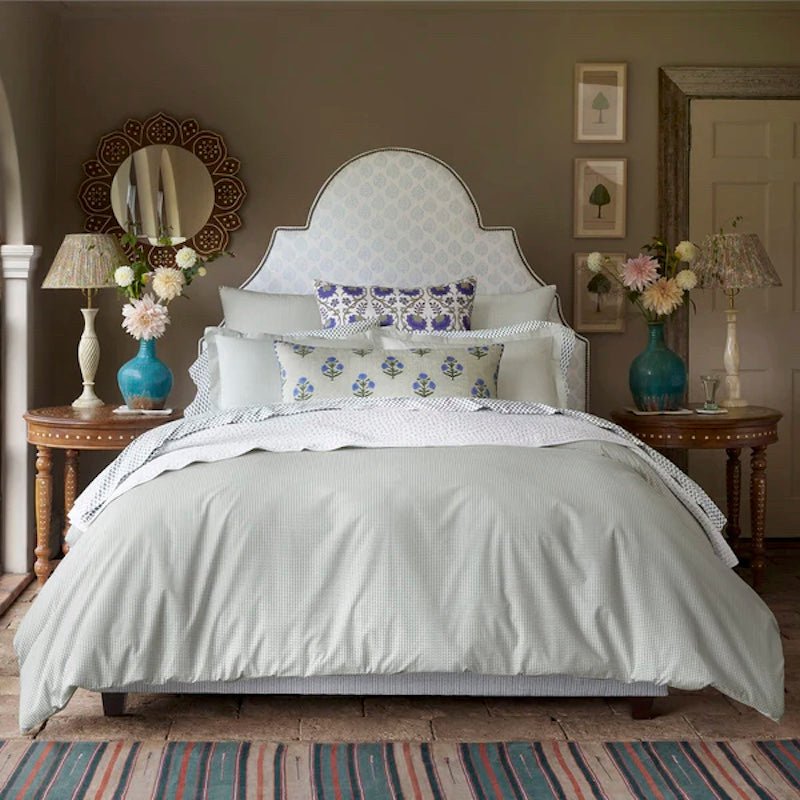 Lifestyle of Cinde Sage Duvet Cover and Shams | John Robshaw Bedding at Fig Linens and Home