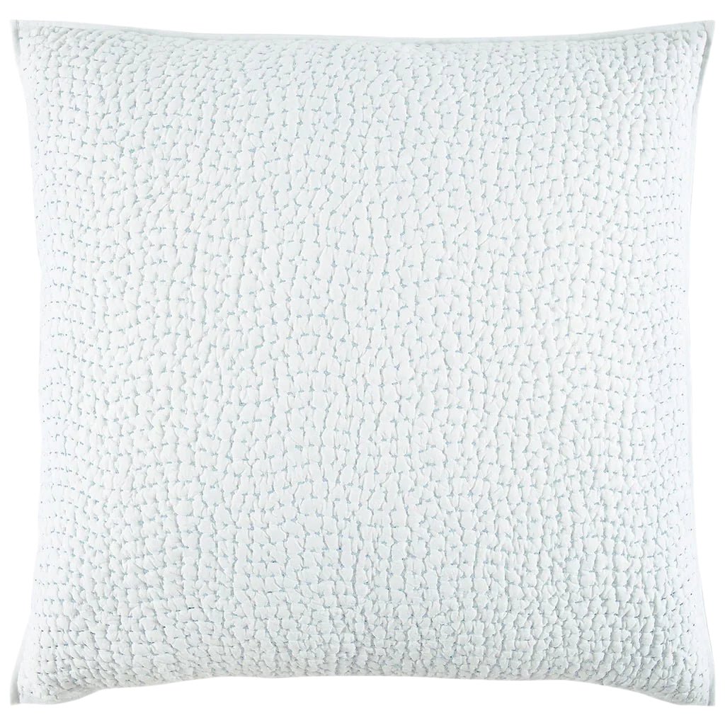 John Robshaw Handstitched Mist Quilted European Square Sham | Fig Linens and Home 1