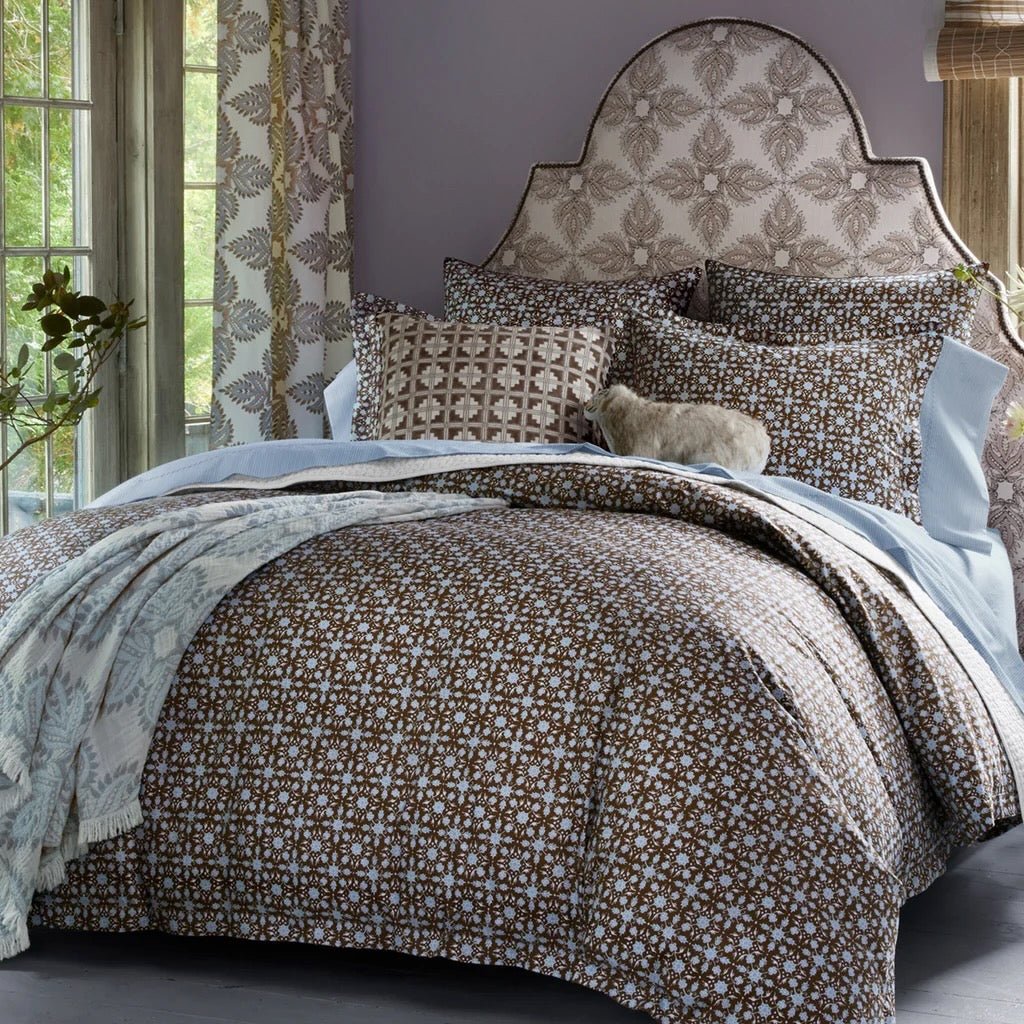 John Robshaw Kaarik Coffee Bedding 107 Organic Cotton | Fig Linens and Home