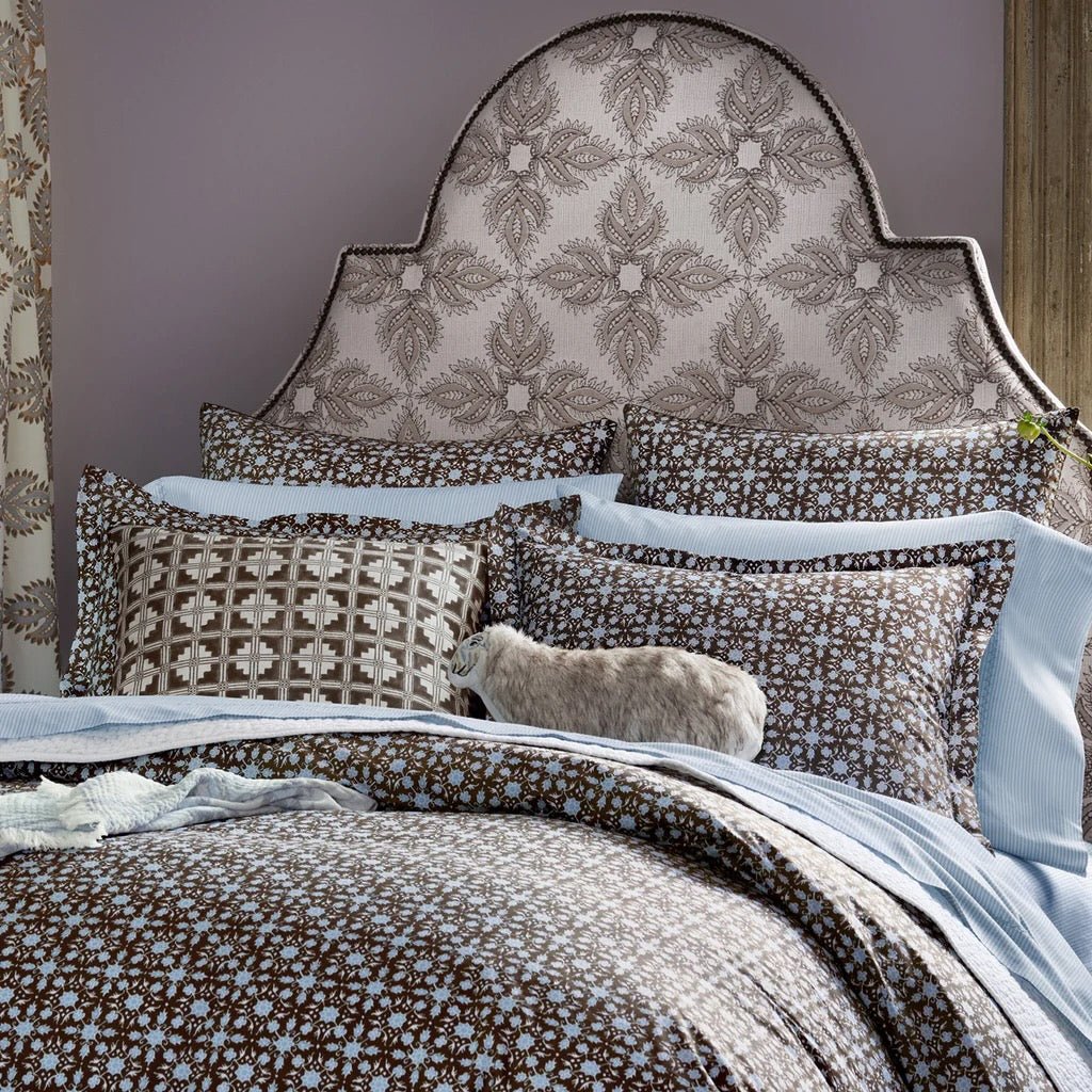 John Robshaw Kaarik Coffee Bedding 108 Organic Cotton | Fig Linens and Home