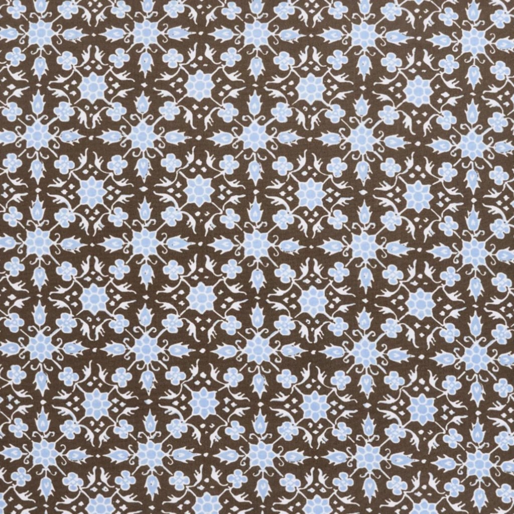 John Robshaw Kaarik Coffee Bedding Swatch Organic Cotton | Fig Linens and Home