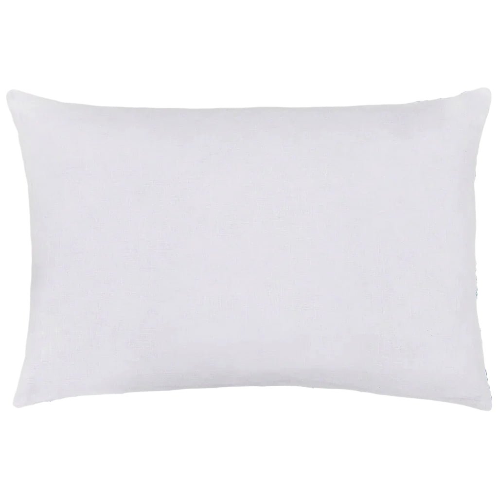 John Robshaw Kidney Lumbar Pillow Jivan Light Indigo Pillow | Fig Linens and Home Reverse