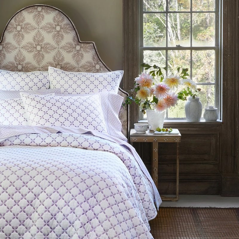 John Robshaw Layla Lavender Coverlets by John Robshaw - Queen Coverlet 92” x 92” Lavender at FIG LINENS AND HOME - 2