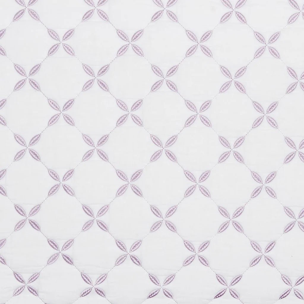 John Robshaw Textiles Swatch - Layla Lavender Purple Quilted at Fig Linens and Home