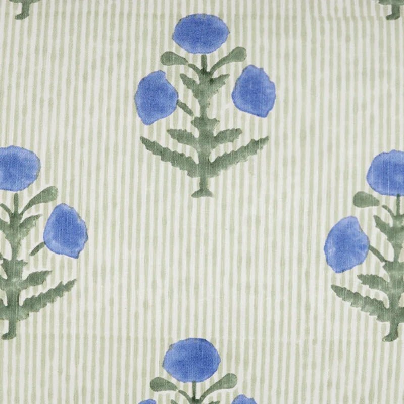 Lucy Azure Swatch of Fabric for Decorative Bolster Pillow | John Robshaw Textiles at Fig Linens