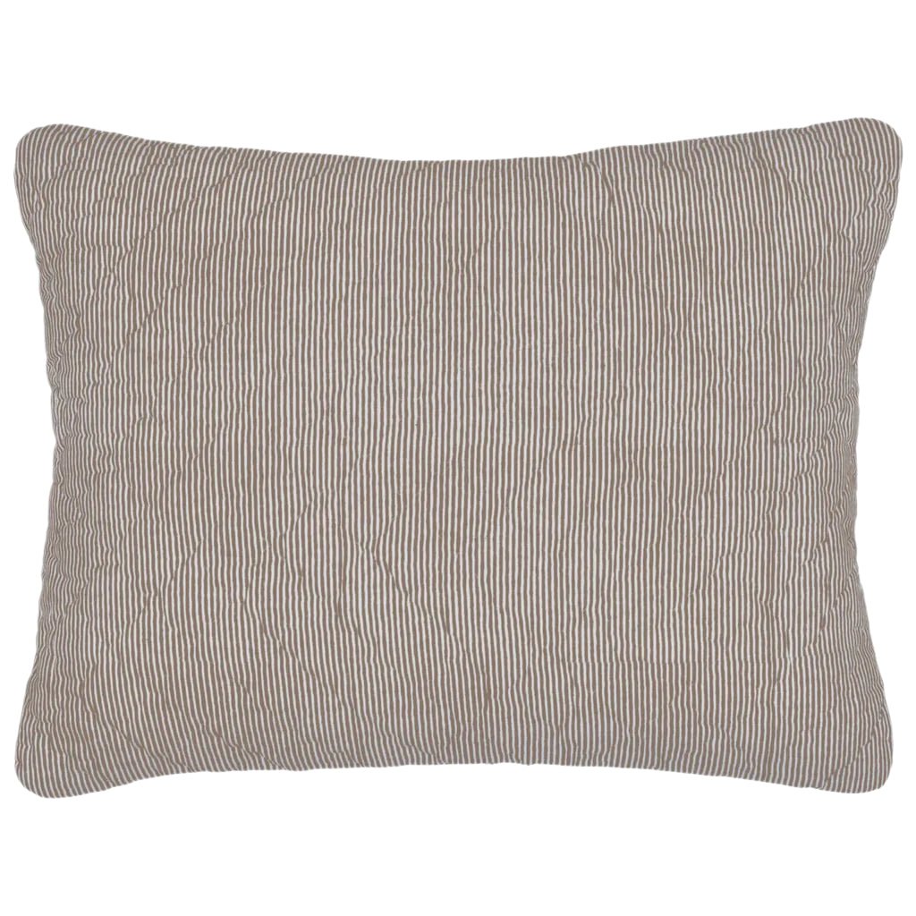 John Robshaw Nandi Coffee Brown Quilted Pillow Sham | Fig Linens and Home