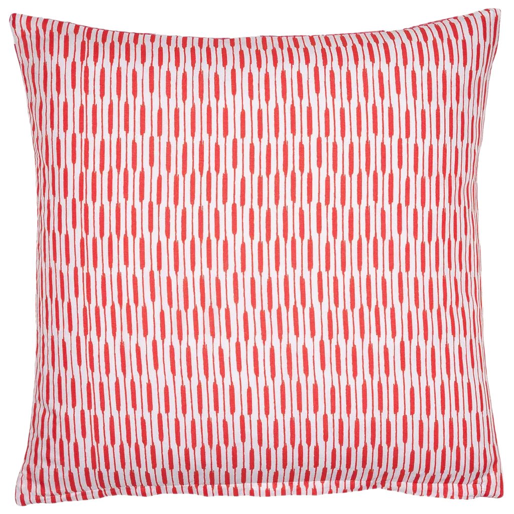 John Robshaw Poppy Azalea CottonQuilted Euro Square Sham Reverse | Fig Linens and Home