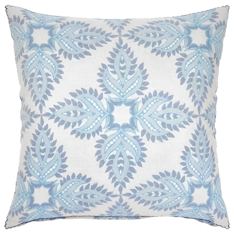 Verdin Lapis Euro Pillow by John Robshaw | Fig Linens and Home