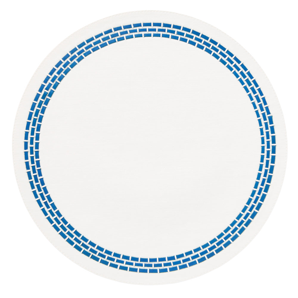June Blue Placemat Detail 3 | Mode Living at Fig Linens and Home