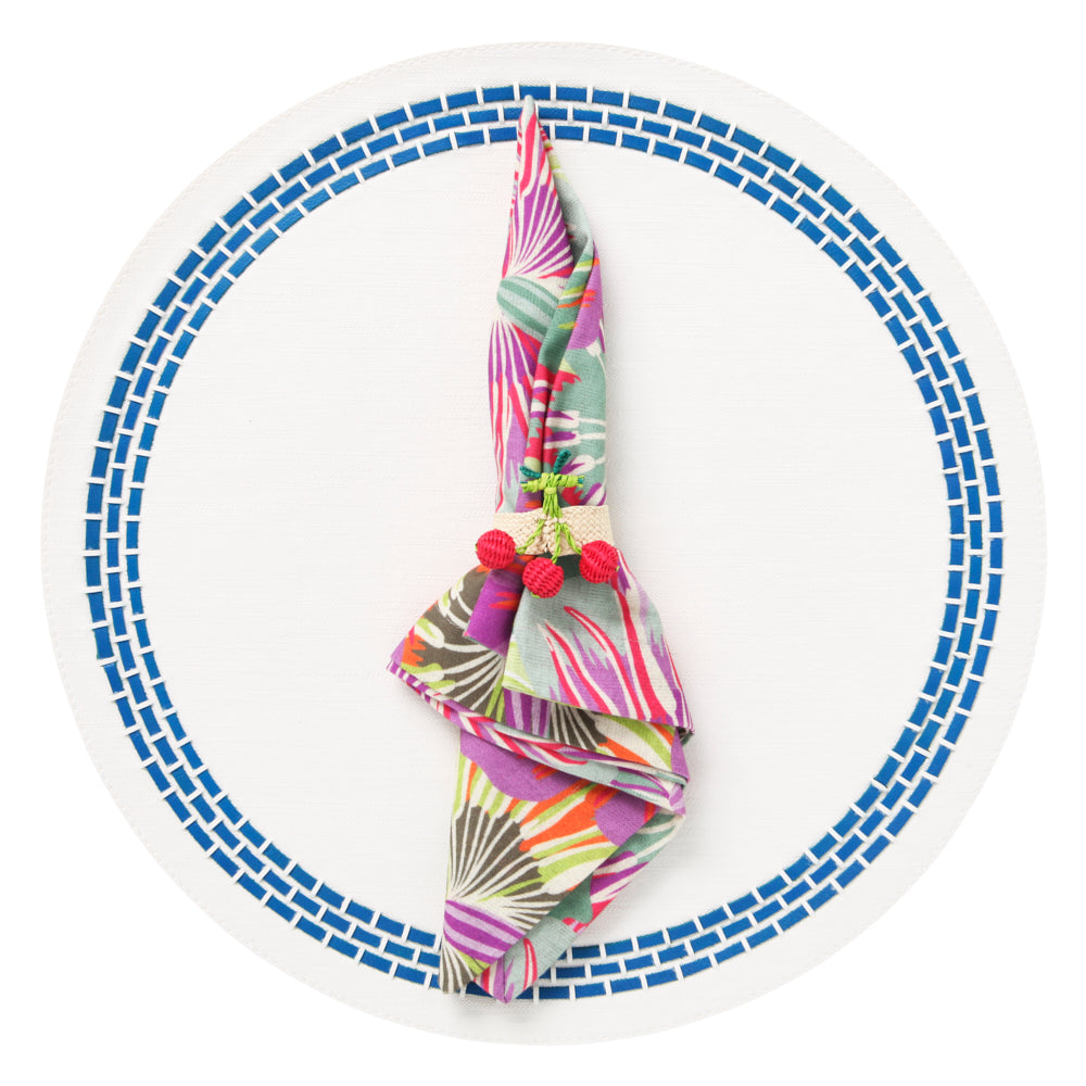 June Blue Placemat | Mode Living at Fig Linens and Home