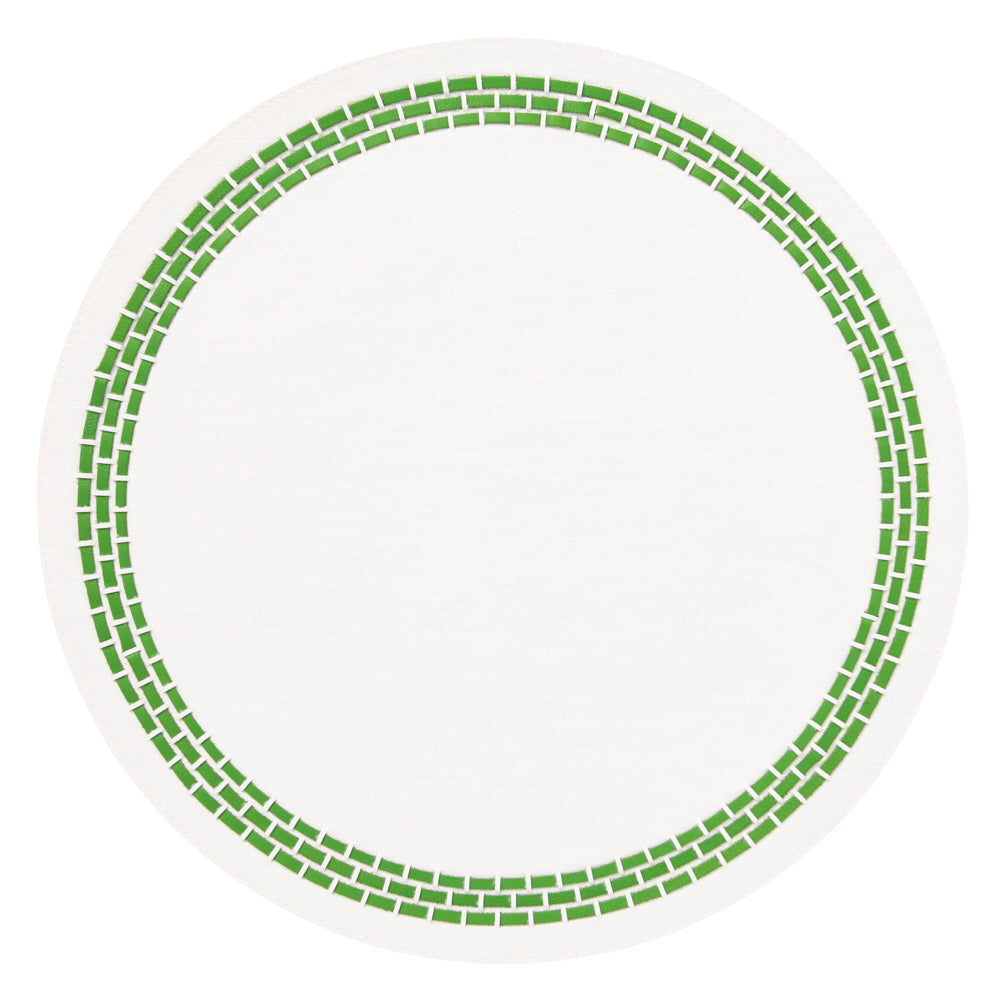 June Green Placemat Detail 3 | Mode Living at Fig Linens and Home