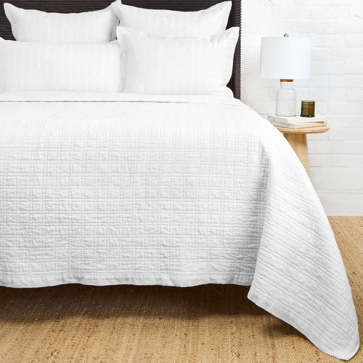 Pom Pom at Home Owen - White - King Coverlet at Fig Linens and Home