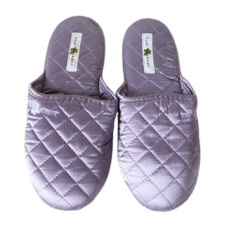 Kumi Kookoon Kumi Kookoon Quilted Silk Slippers - Lavender Small at FIG LINENS AND HOME - 9