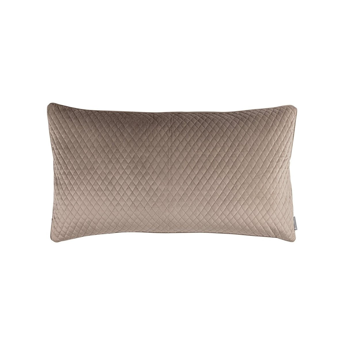 Fig Linens - Valentina Buff Quilted Large Rectangle Pillow by Lili Alessandra