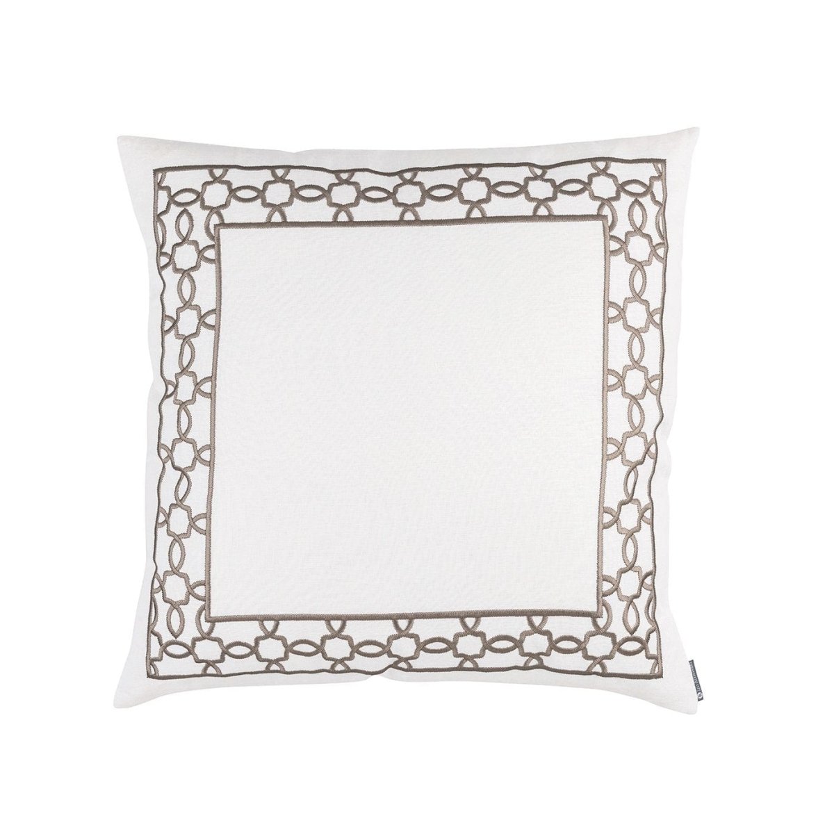 Lynx White & Dark Sand Euro Pillow by Lili Alessandra | Fig Linens