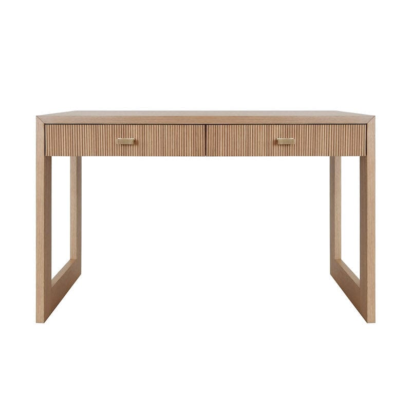 Larkin Desk in Natural Oak | Worlds Away Furniture - Front View - Fig Linens and Home
