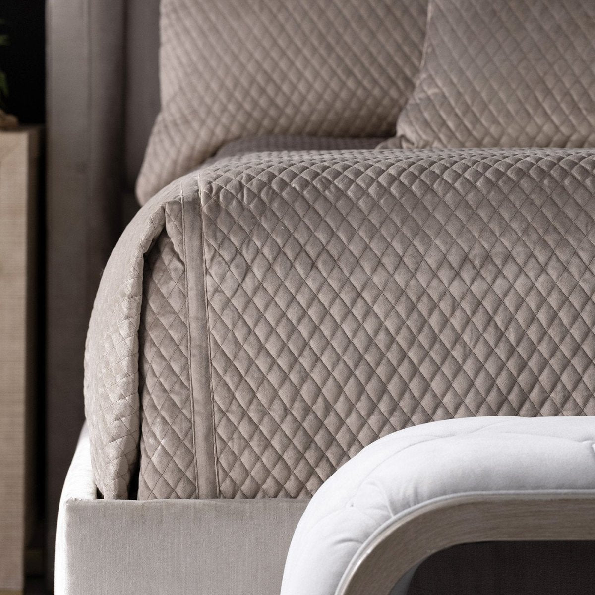 Fig Linens - Valentina Buff Quilted Coverlet & Pillows by Lili Alessandra