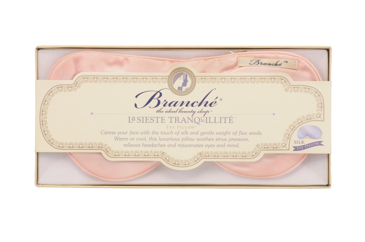 Branché La Sieste Tranquillité Silk Eye Pillow Fig Linens blush pink