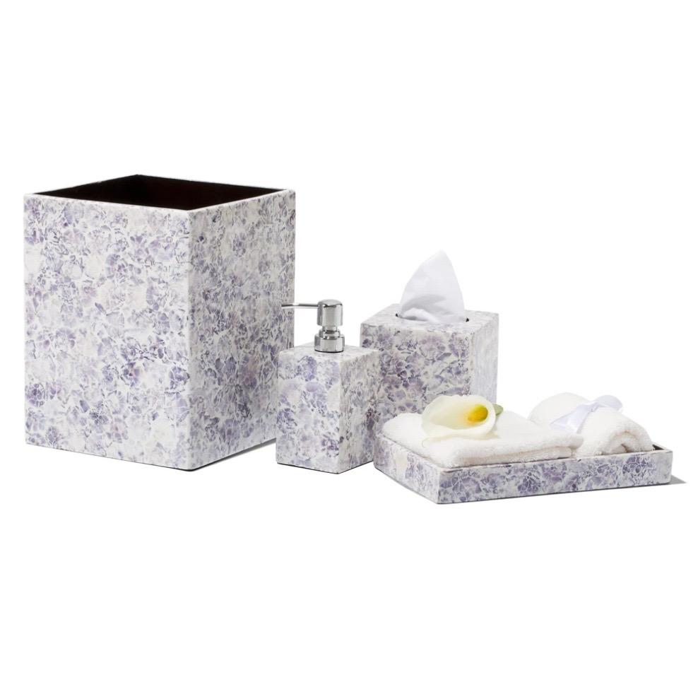 LaDorada Coralina Tissue Box - 5.9" x 5.9" x 6.0" Coralina at FIG LINENS AND HOME - 2