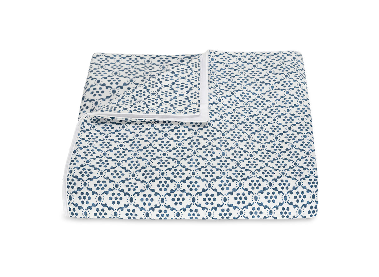 Duvet Cover - Matouk Schumacher Laksha Indigo Bedding at Fig Linens and Home