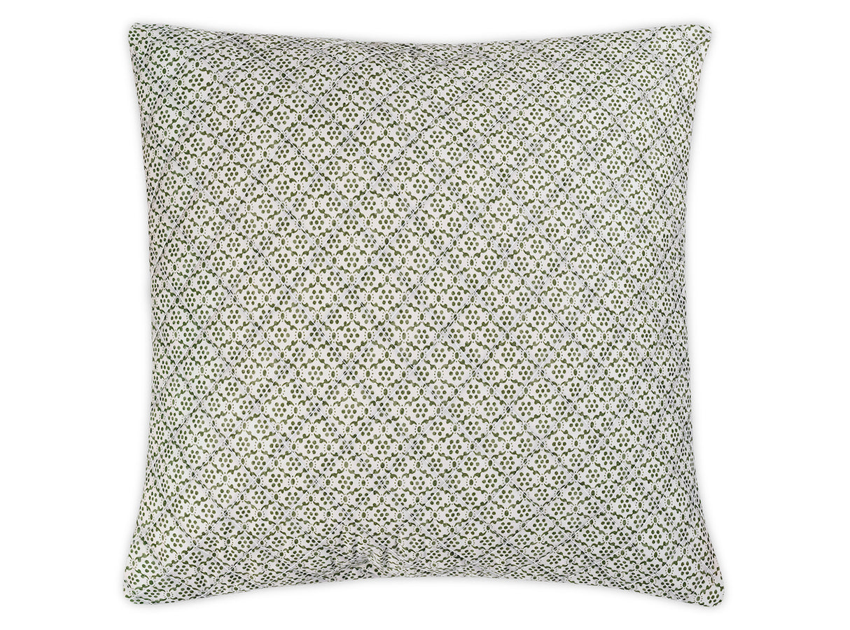 Quilted Euro Sham - Laksha Moss Pillow Shams by Matouk Schumacher at Fig Linens and Home