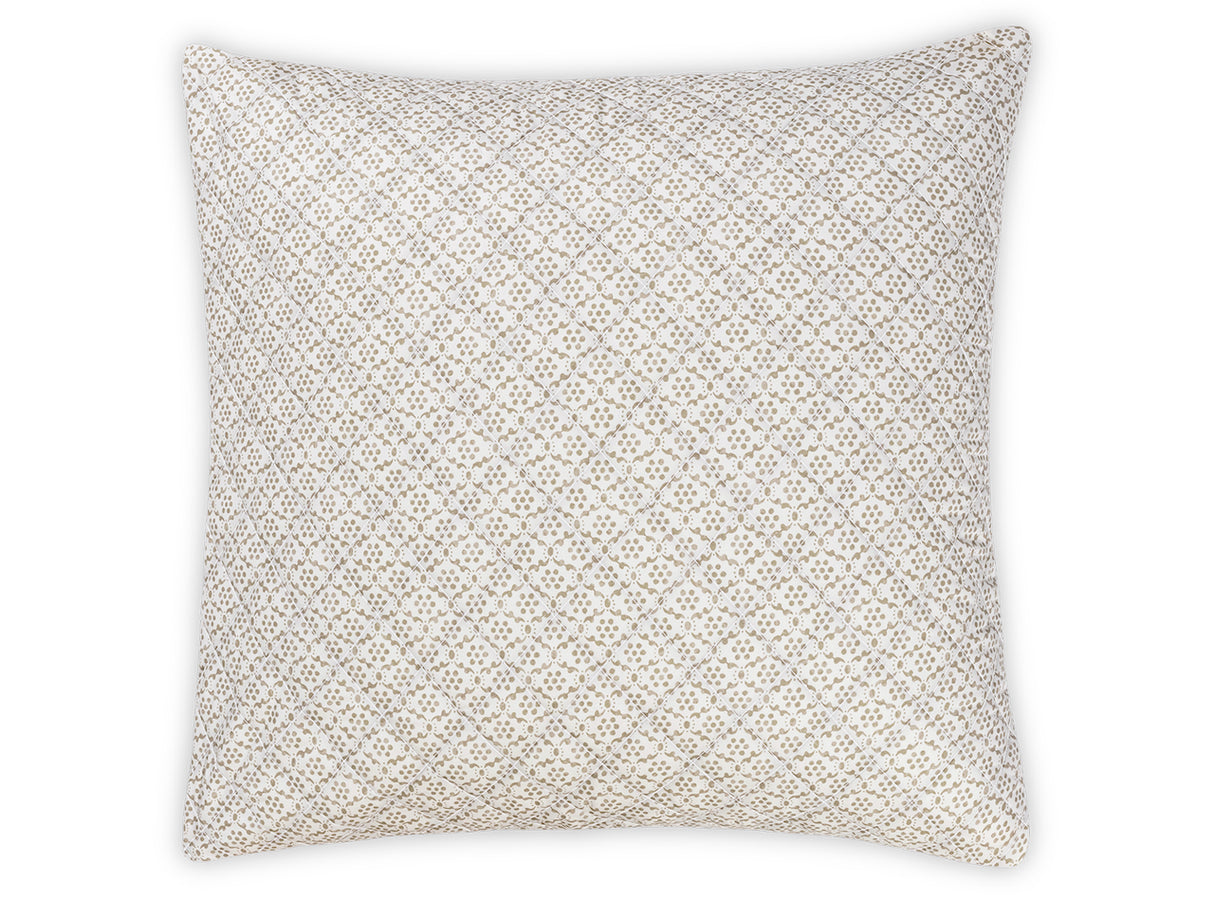Quilted Euro Sham - Laksha Oak Pillow Shams by Matouk Schumacher at Fig Linens and Home