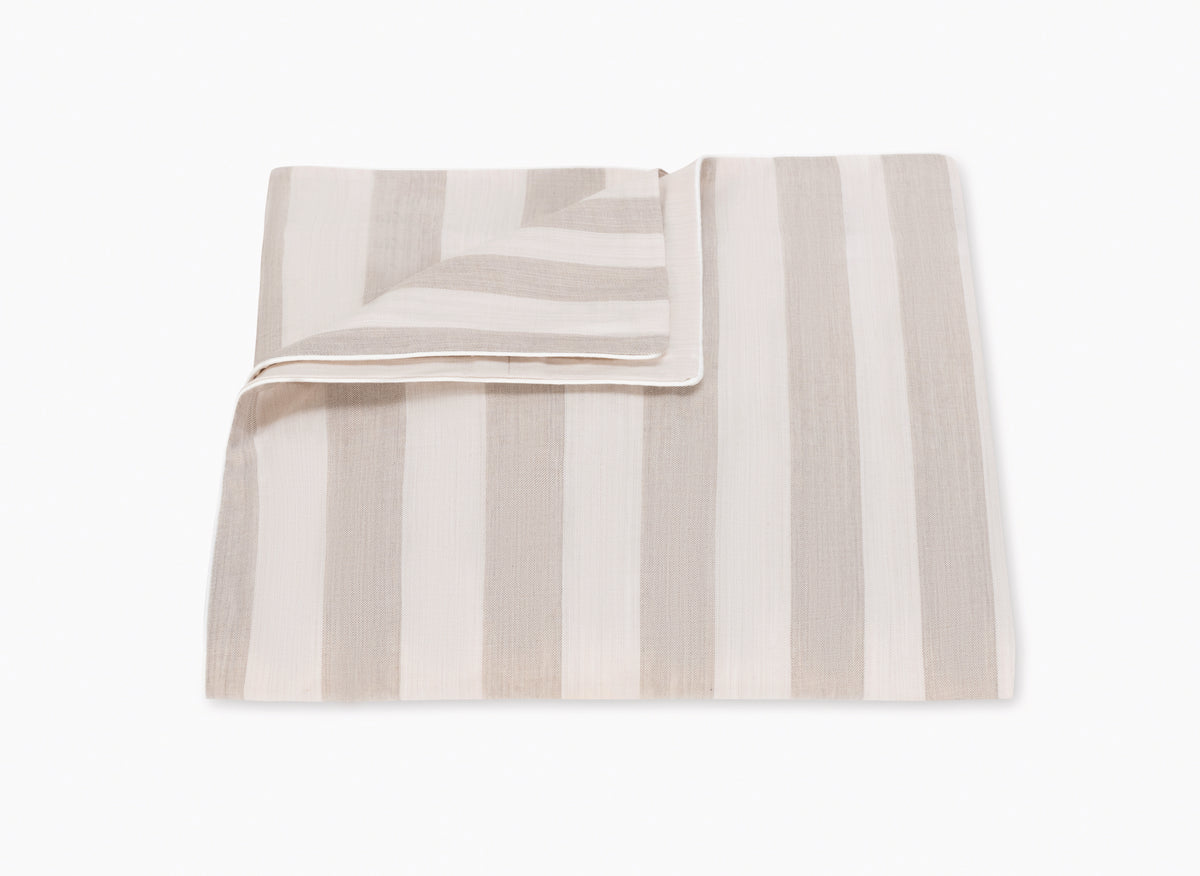 Lana Stripe Café au Lait Duvet Cover | Matouk at Fig Linens and Home