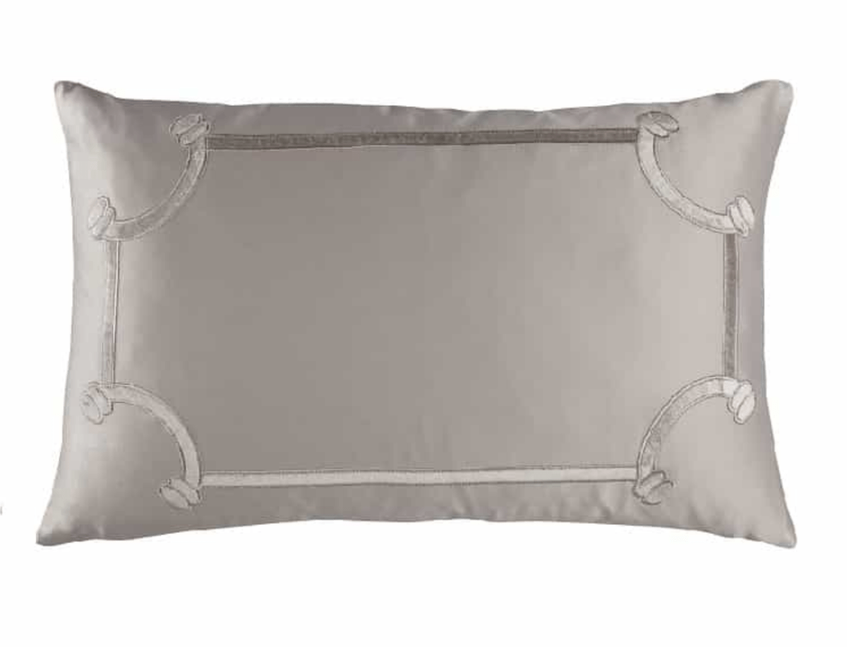 Lili Alessandra Vendome Taupe Lumbar Pillow 14x22