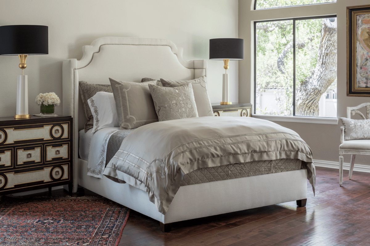 Lili Alessandra Vendome Taupe Duvets and Pillows at Fig Linens