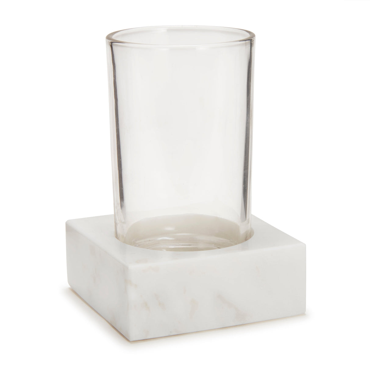 Tumbler - Marmol Bath Accessories by Kassatex in White at Fig Linens and Home
