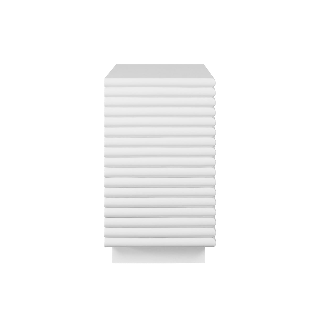 Mateo White Bedside Table Side View | Worlds Away at Fig Linens and Home